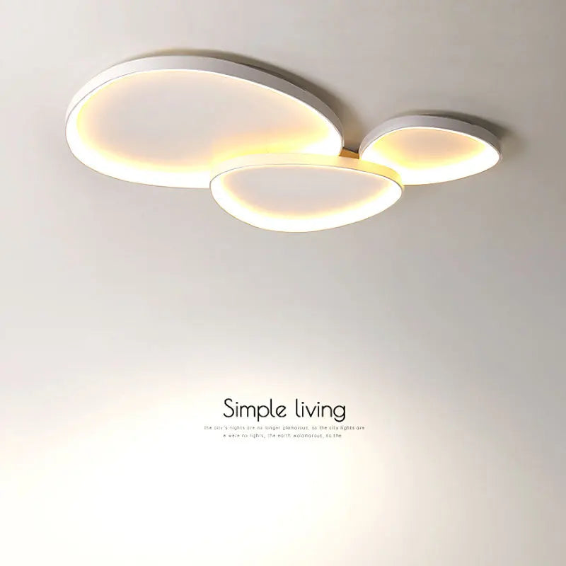 Nordic Minimalist LED Ceiling Chandelier - Dimmable Pendant Lamp for Living Room, Bedroom, Office