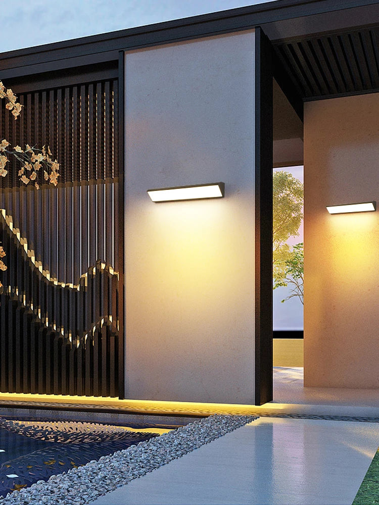 GYS LED Waterproof Wall Lamp - IP65 Outdoor Long Strip Exterior Light for Garden Decoration