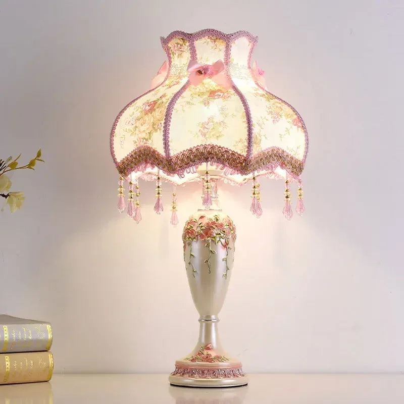 Elegant European Ceramic Table Lamp - Perfect for Bedroom and Wedding Décor with a Touch of Warmth