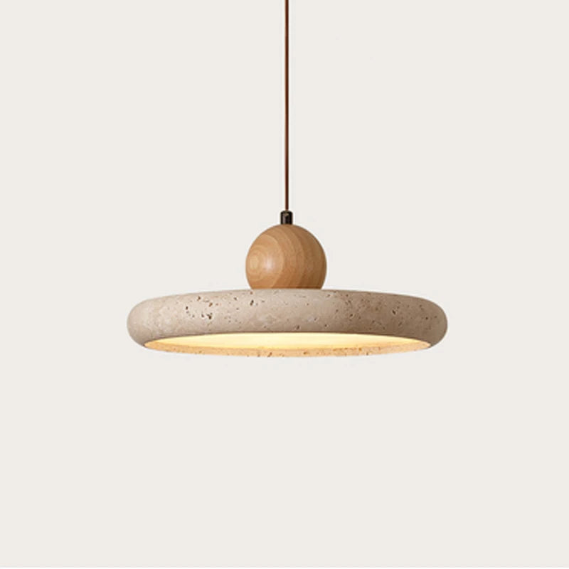 Hot Selling Yellow Limestone Wabi Sabi Pendant Lamp for Modern Creative Interiors