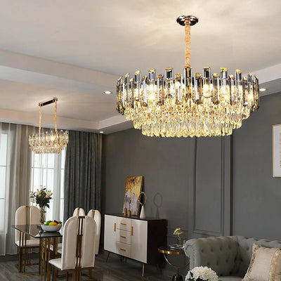 Modern Luxury Crystal Lamp Chandelier - Elegant Lighting Fixture for Living and Dining Room Decoration