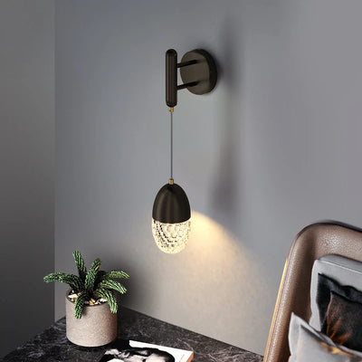 Modern Wall Sconce Bedside Lamp - LED Crystal Light Fixture