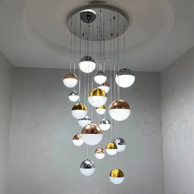 Modern Minimalist Sphere LED Chandelier - Stylish Hanging Lamp