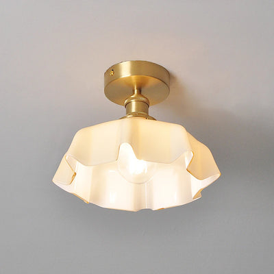 IWHD Milky Glass Modern LED Ceiling Lamp