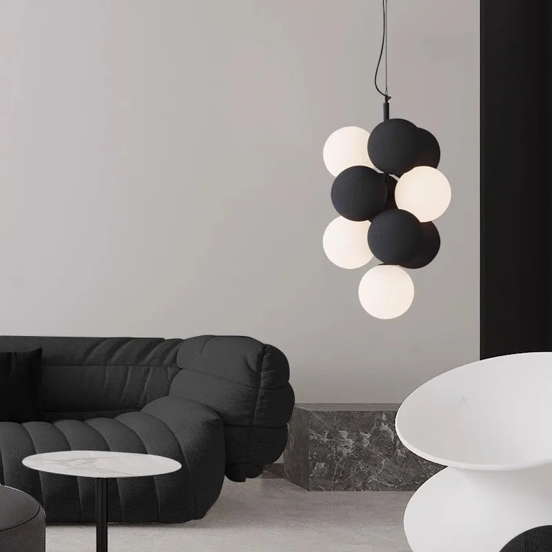 Moonriver Modern LED Ceiling Chandelier - Stylish Ball Pendant Lights for Bedroom, Parlor, and Study