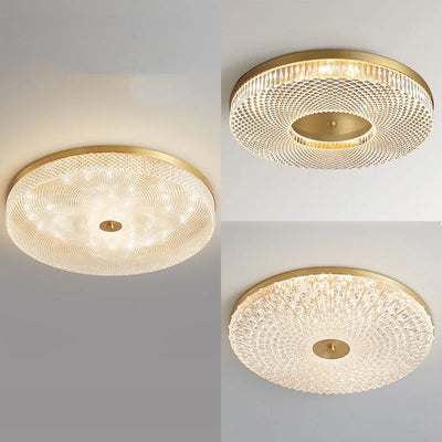 New Light Luxury LED Round Acrylic Ceiling Lamp - Modern Bedroom Living Room Balcony Indoor Lighting Fixture for Home