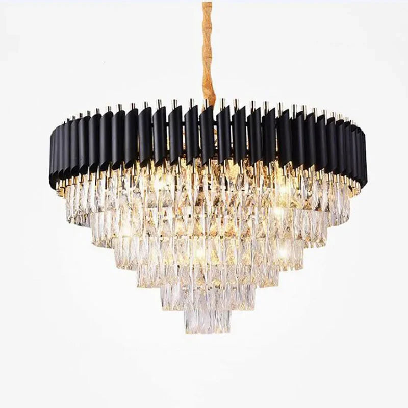 Modern Luxury Crystal Chandelier - Exquisite Lighting Fixture for Elegant Living Spaces