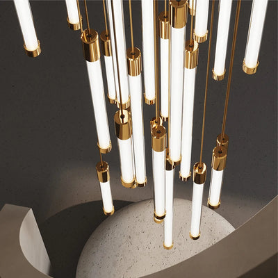 Modern LED Staircase Chandelier - Illuminate Your Living Spaces with Elegance