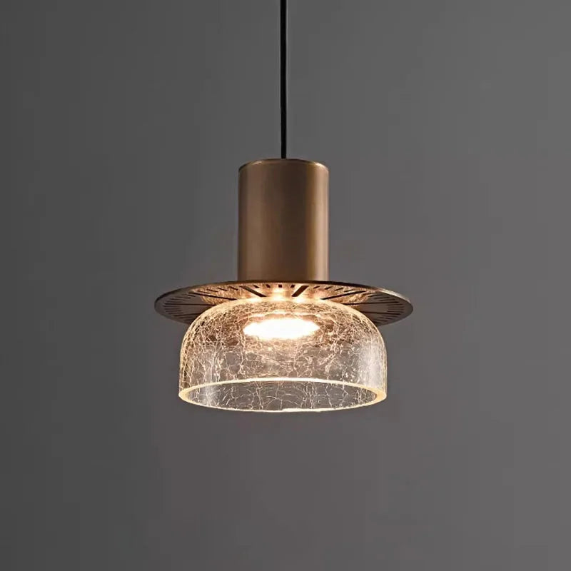 Luxury Crack Glass Chandelier Pendant Light - Modern Retro Design