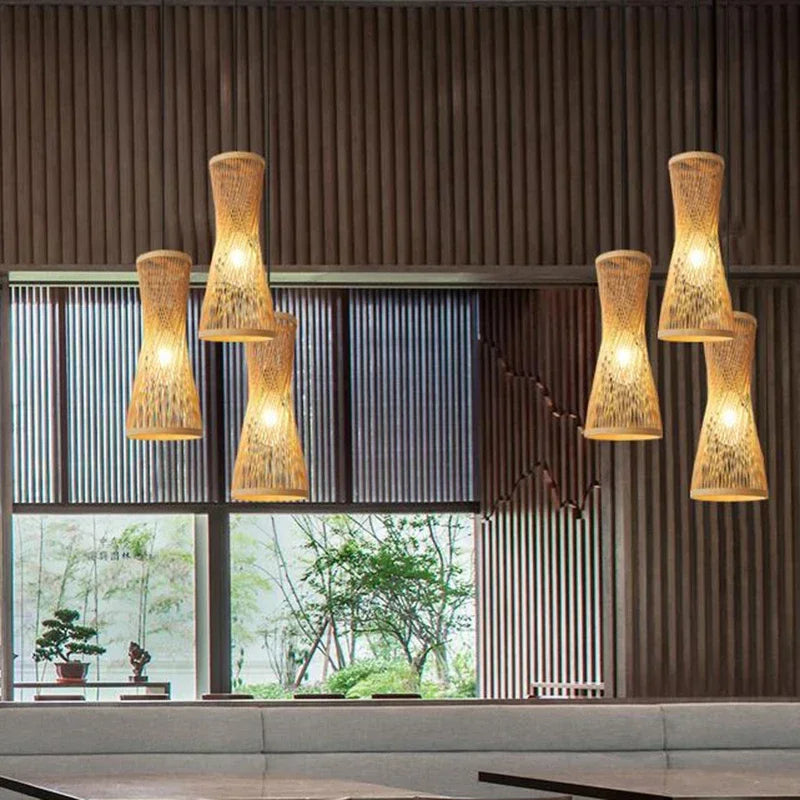 Japanese Small Chandelier: Embrace Serenity with Bamboo Elegance