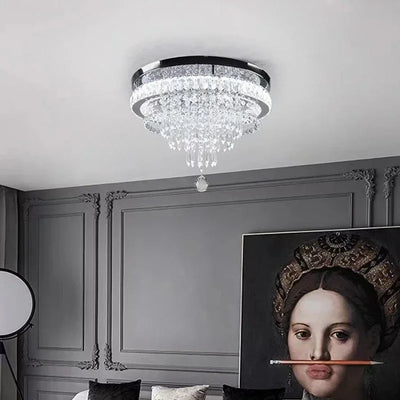 Modern Minimalist Circular Crystal Chandelier - Elevate Your Home Decor with Contemporary Elegance