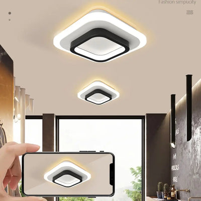 IRALAN Modern LED Ceiling Lights - Square Lighting Fixture for Bedroom, Kitchen, Aisle, Corridor