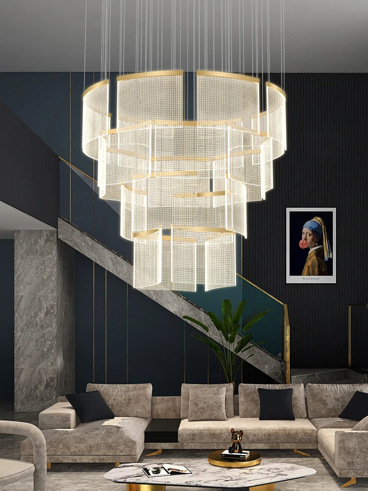 Modern LED Chandelier Lighting with Acrylic Lamp Shades