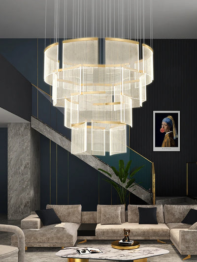 Modern LED Chandelier Lighting with Acrylic Lamp Shades