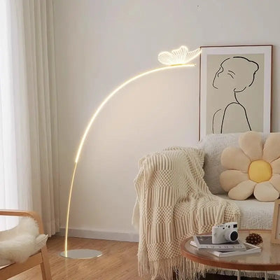 Nordic Minimalist Butterfly Floor Lamp – Luxury LED Vertical Lamp for Living Room and Bedroom