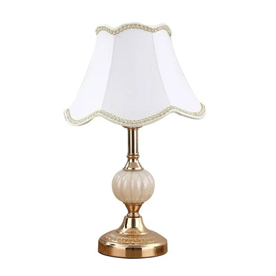 European Style Simple Glass Desk Lamp – Retro Classic Bedroom Bedside Light