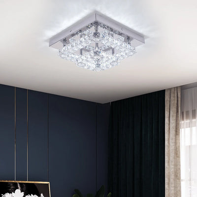 Crystal Flush Mount Ceiling Light: Modern Elegance for Any Room