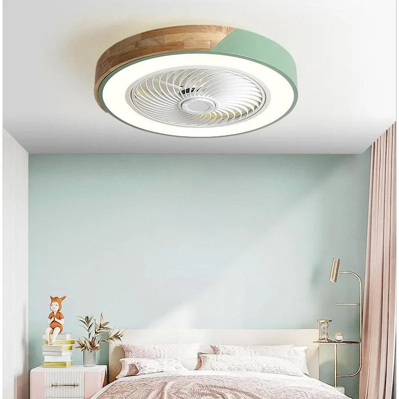 Smart Ceiling Fans With Light For Living Room Dining Room Blades Reversible 6 Speeds 52CM Fans Lighting 36W Low Floor