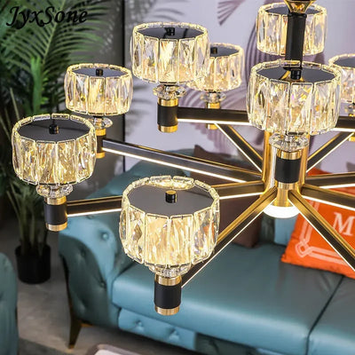 Modern Crystal Glass Ceiling Chandelier LED Pendant Lights – Decorative Lighting for Living Room, Bedroom, Kitchen, and Dining Room