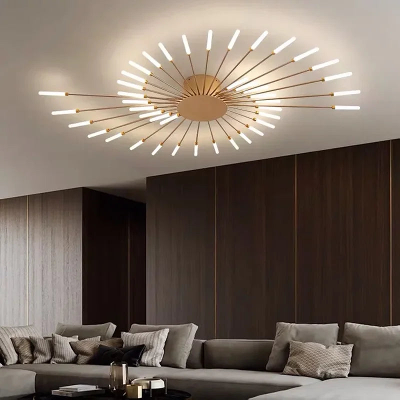 LED Nordic Fireworks Ceiling Chandelier - Modern Indoor Lighting Fixture