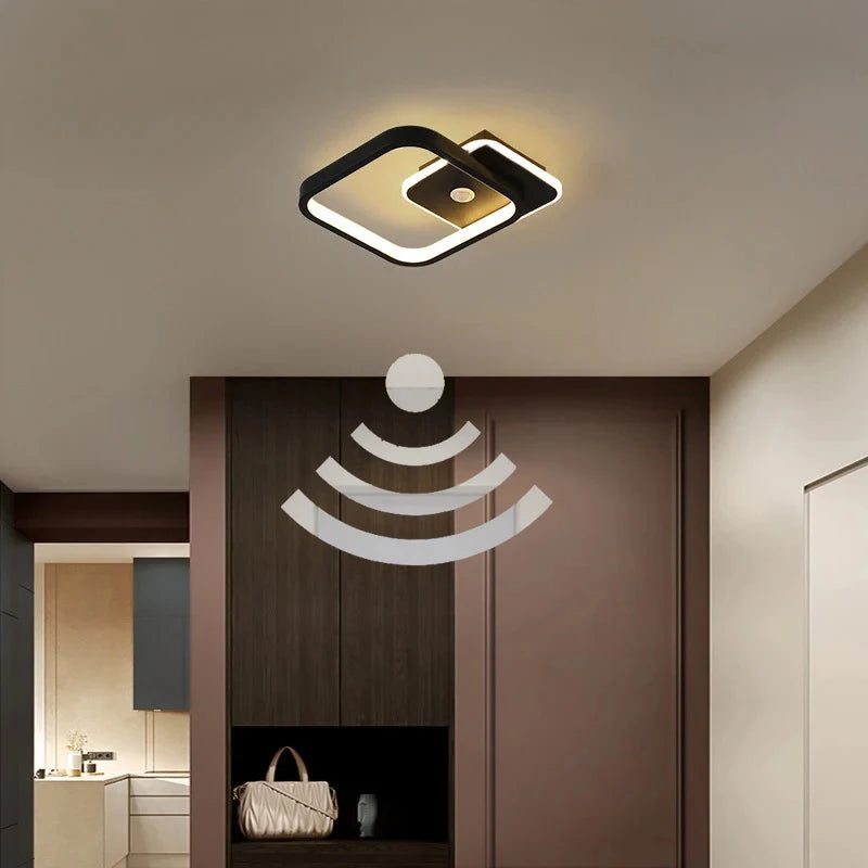 Nordic Human PIR Motion Sensor LED Ceiling Lights for Bedroom Living Room Indoor