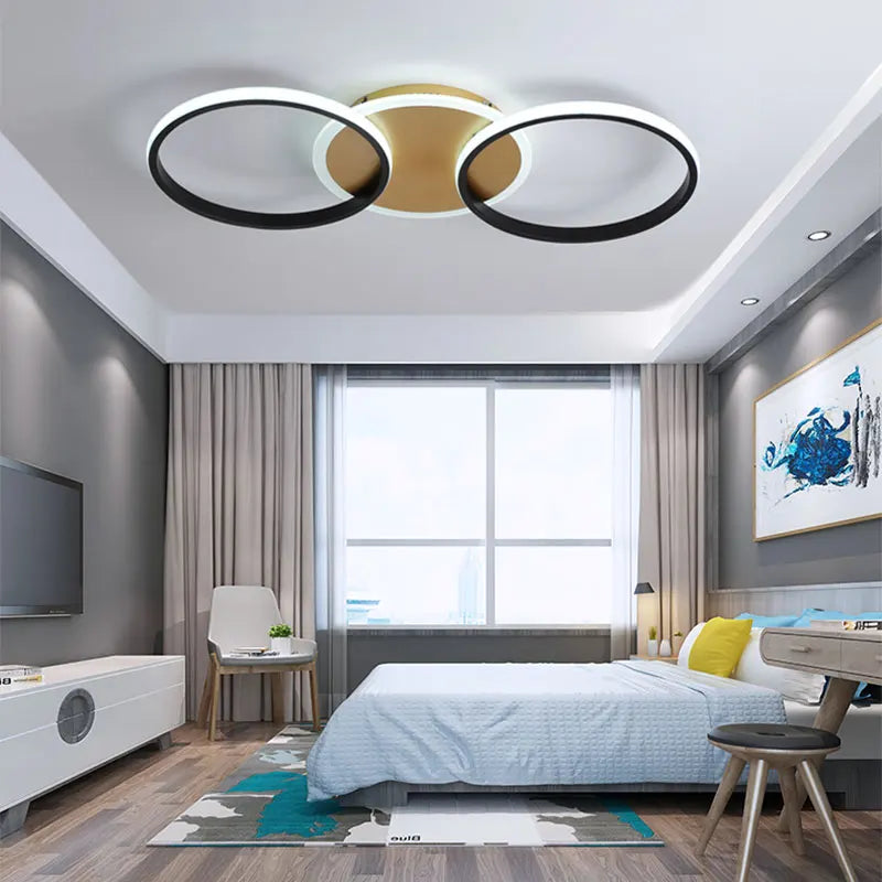 Square Modern Chandelier LED Home Ceiling Mounted Lighting for Living Room, Corridor, Bedroom, Kitchen