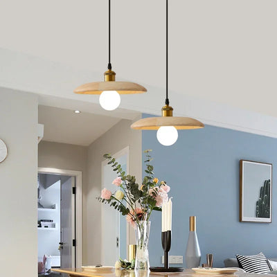 Nordic Solid Wood Pendant Light - Retro Decorative Chandelier