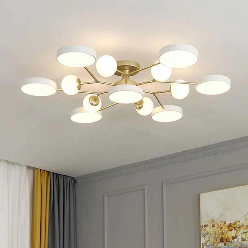 Nordic LED Chandeliers - Modern Ceiling Chandelier for Living Room, Bedroom, Kitchen