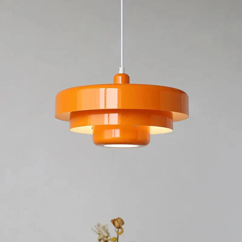 Creative Retro Orange Pendant Lamp: LED Chandelier for Dining Room and Cafe Bar