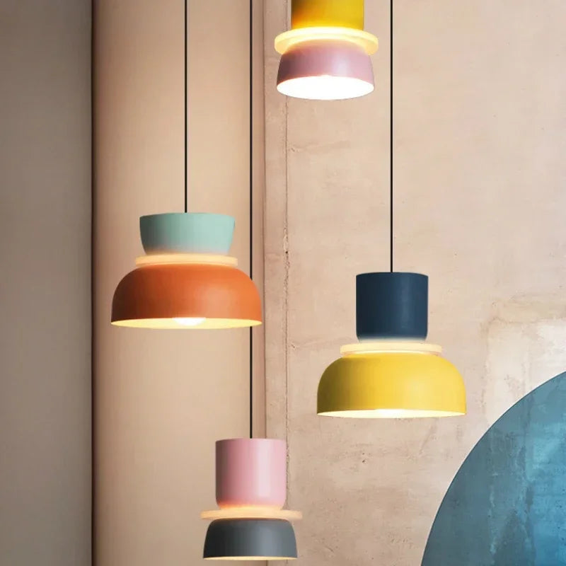 Modern Macaron Pendant Lamp - LED Chandeliers for Living Room, Study, Dining Room, and More