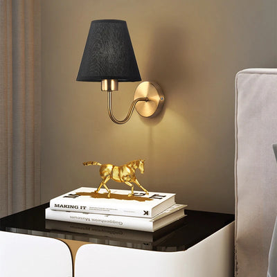 American Modern Gold Fabric Cloth Wall Lamp: A Stylish Touch for Any Room