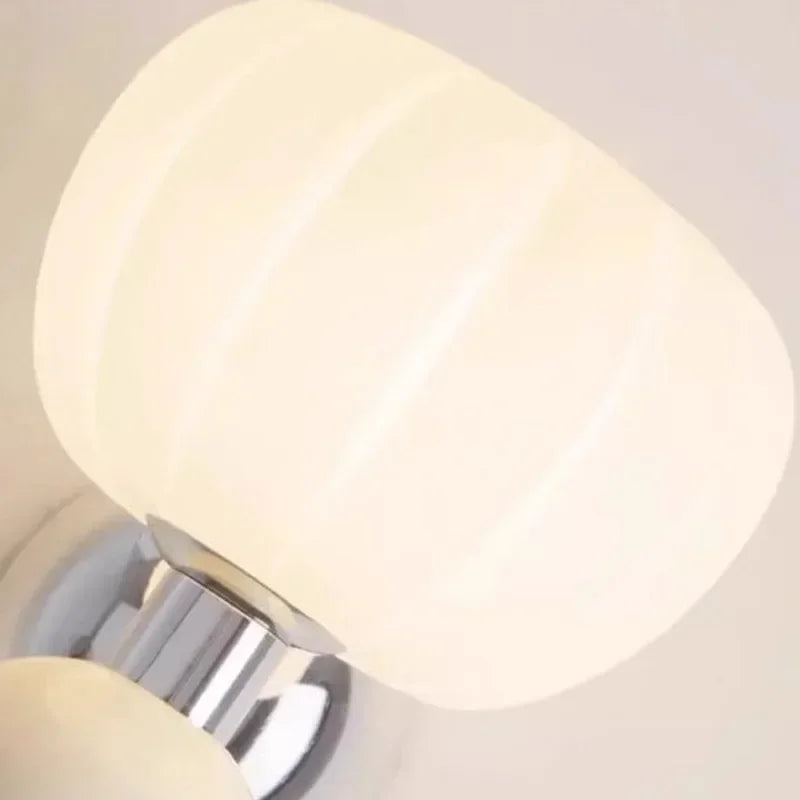 Modern LED Wall Lamps - Cream Breeze Pumpkin Sconces for Bedroom, Living Room