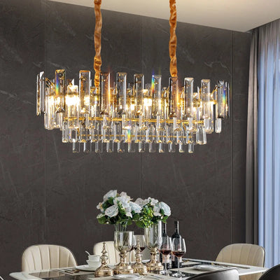 Krystal LED Chandelier – Modern Plating Lamps for Living Room, Bedroom, and Kitchen