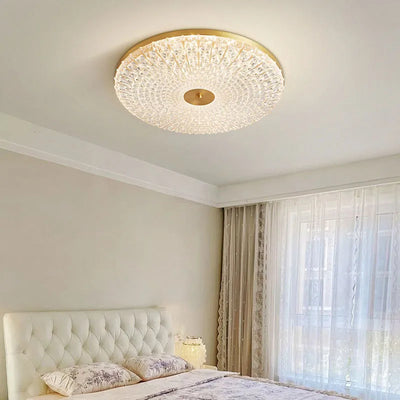 New Light Luxury LED Round Acrylic Ceiling Lamp - Modern Bedroom Living Room Balcony Indoor Lighting Fixture for Home