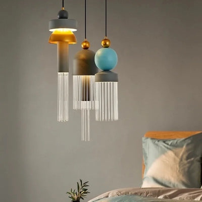 Nordic Modern Glass Pendant Lamp - LED Island Platform Lighting