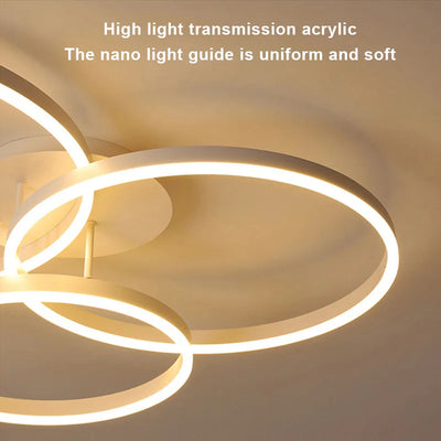 Modern LED Circle Ceiling Light - Minimalist Nordic Design for Bedroom, Living Room, and Home Decor