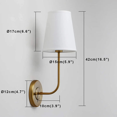 Classic Wall Sconce With White Fabric Lamp Shade: Timeless Elegance for Your Home