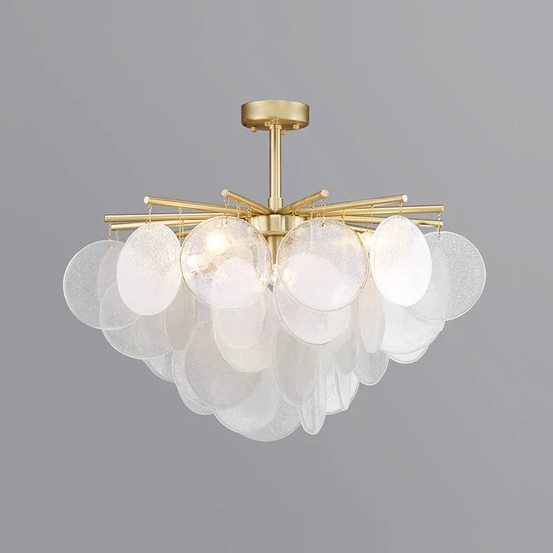 Nordic Glass Ceiling Chandelier with Frosted Glass Shades