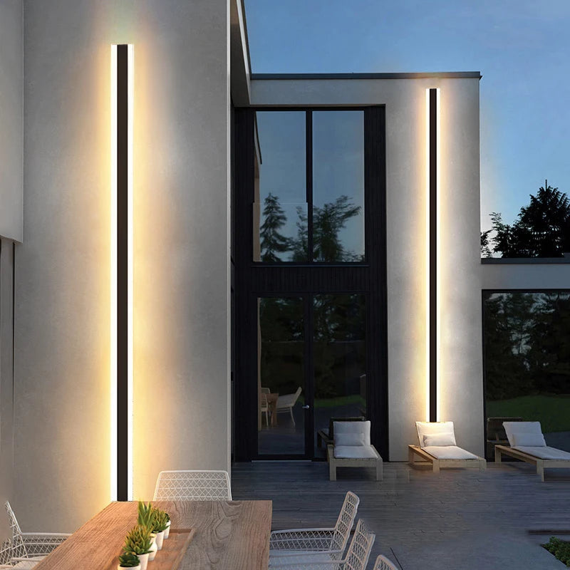 Contemporary Outdoor Waterproof LED Wall Lamp Aluminum Garden Porch Sconce Light