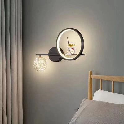 Space Astronaut LED Star Projector Wall Lamp for Children's Bedroom