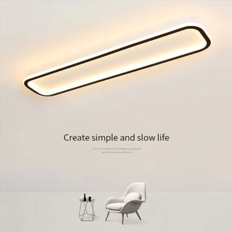 Modern LED Rectangular Aisle Ceiling Light - Simple and Creative Lighting for Bedroom, Living Room, Corridor, and Balcony