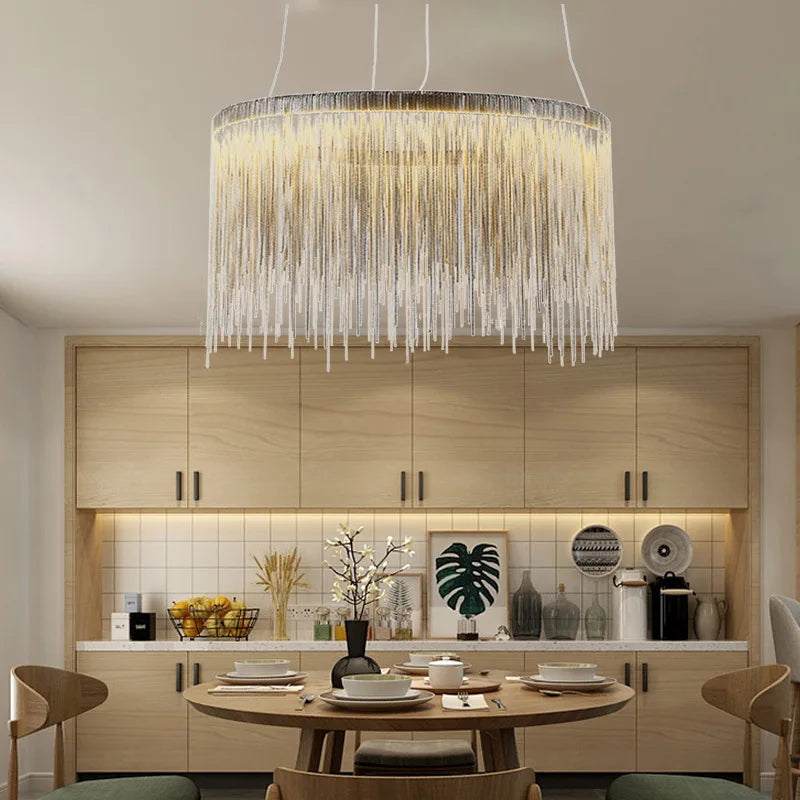 Postmodern Bohemian Pendant Light Tassel Contracted Hanging Light