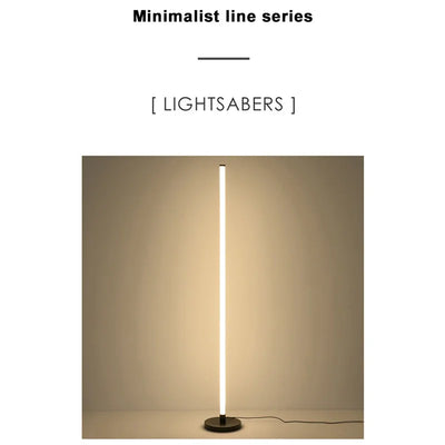 Modern LED Floor Lamp - Long Strip Vertical Lighting for Bedroom, Living Room, and Study