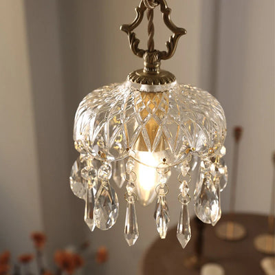 YEBMLP French Retro Glass Hanging Light: Classic Elegance for Every Space