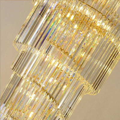 Nordic Luxury Crystal LED Ceiling Chandelier with Gold Finish for Home Decor Lighting