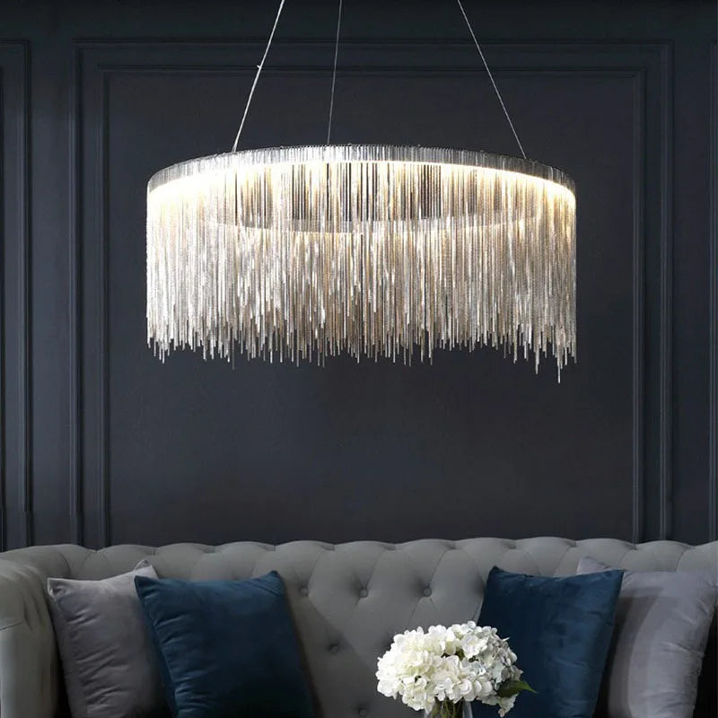 Postmodern Bohemian Pendant Light Tassel Contracted Hanging Light