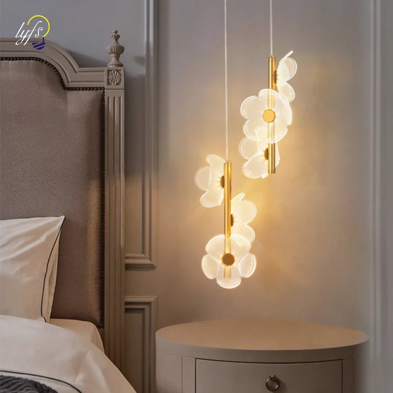 Lustre LED Pendant Light Fixture - Nordic Hanging Lamps for Ceiling - Bedside Bedroom Home Children's Room Decoration Pendant Lamp