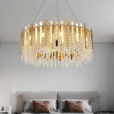 Designer Chandelier Modern Living Room Luxury Crystal Gold Pendant Lights