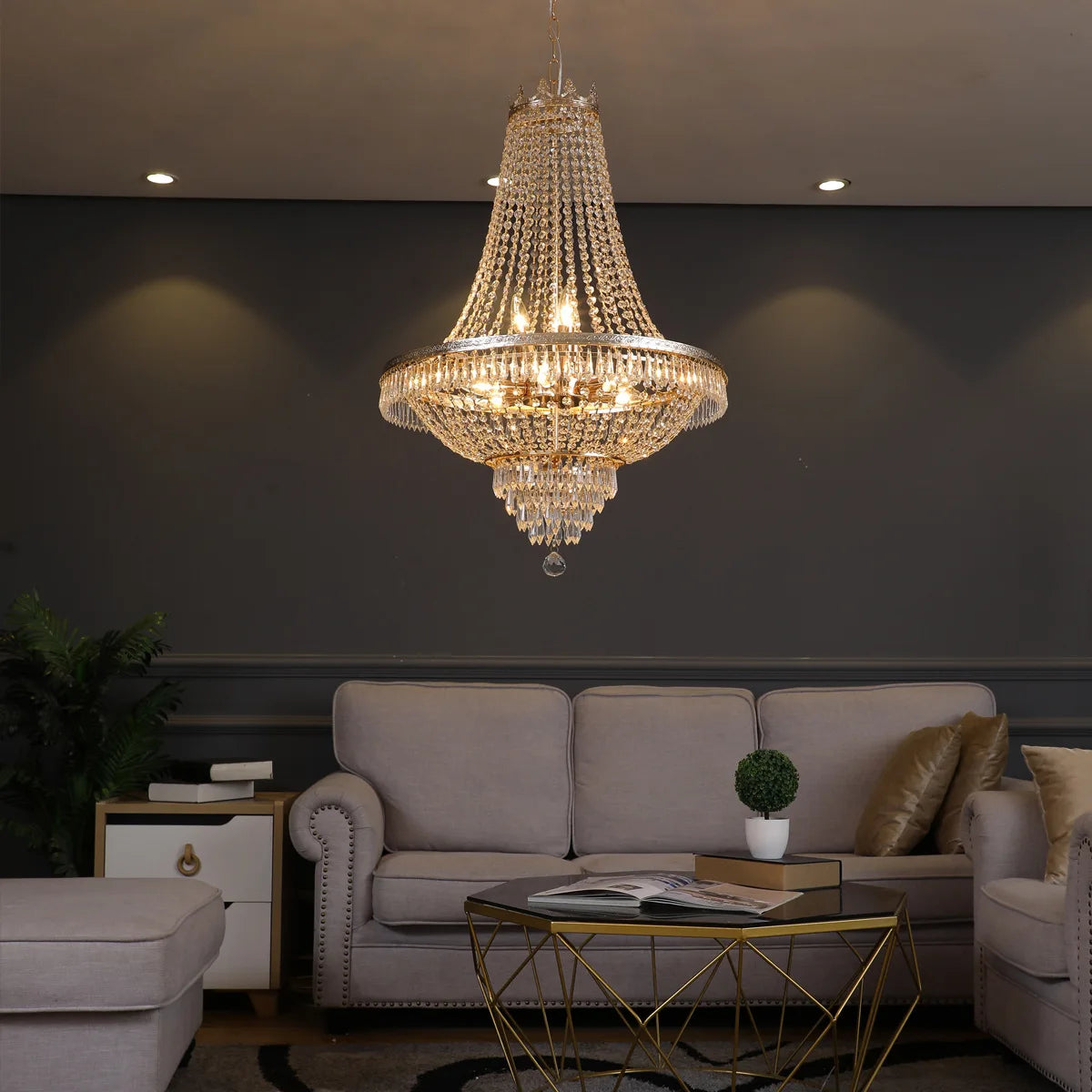 Luxury LED Crystal Chandelier - Exquisite Illumination for Grand Spaces