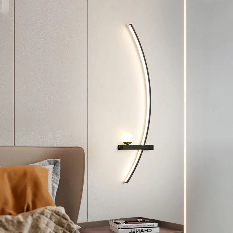 Nordic Modern Black Gold Wall Lamp: Elevate Your Living Space with Minimalist Elegance